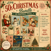 Load image into Gallery viewer, A very Vintage Christmas printable bundle