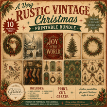 Load image into Gallery viewer, A very rustic Christmas printable bundle